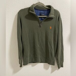 U.S. Polo Assn. Forest Green Half-Zip Sweater